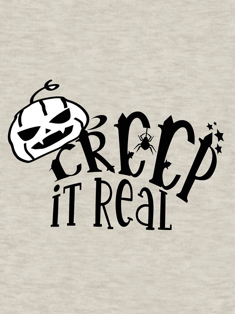 Creep it real Funny pumpkin Halloween party gift for men and women by Dadjokes Co