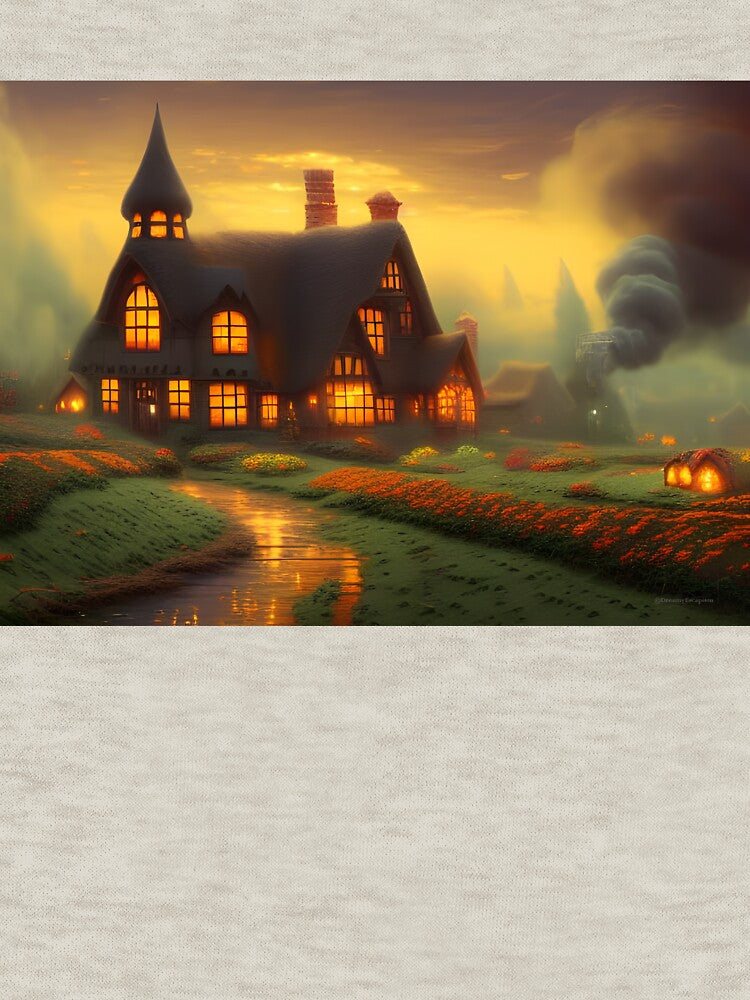 Cute Cosy Fantasy Cottage after the Rain by DreamyEscapism