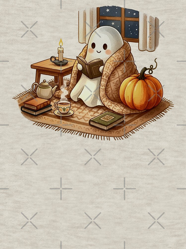 Cozy Ghost Reading by  Essence-Rise