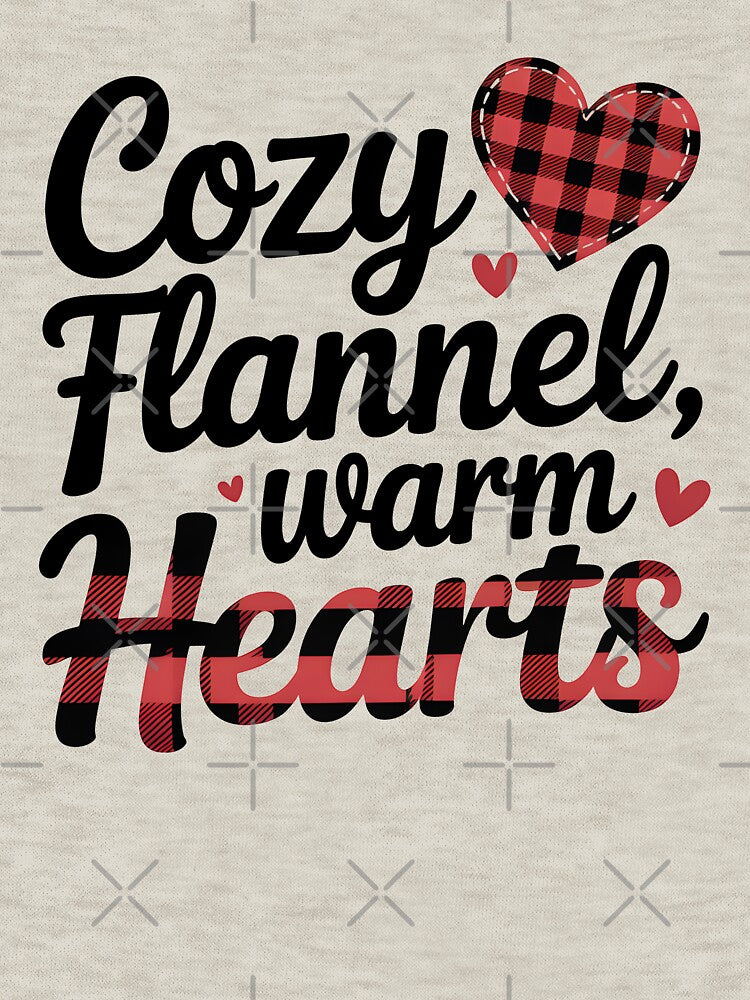 Cozy Flannel, Warm Hearts - Rustic Fall Plaid Design by Jollys-ArtShop