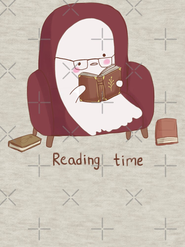 Cute ghost reading by Mayarart