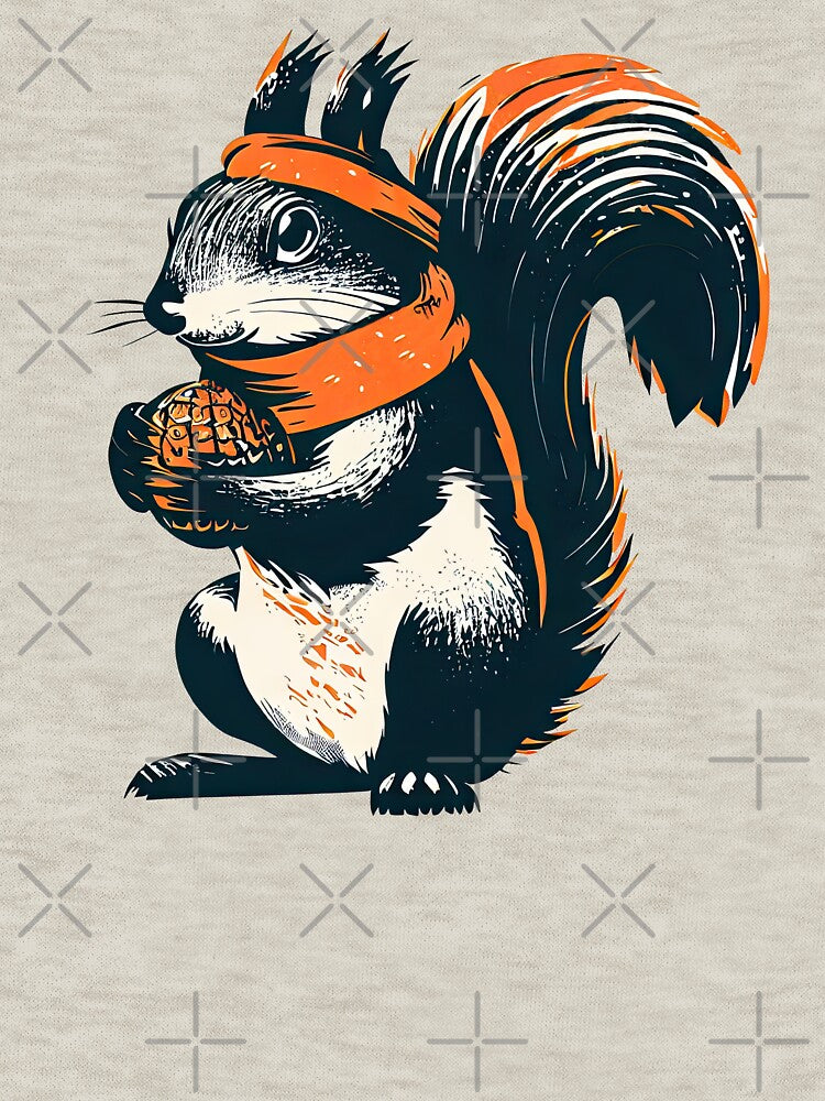 Adventurous Squirrel with Acorn by pocketart2023