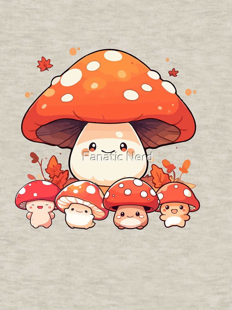 Emotional mommy mushroom and her little mushies | adorable mushrooms by Fanatic Nerd