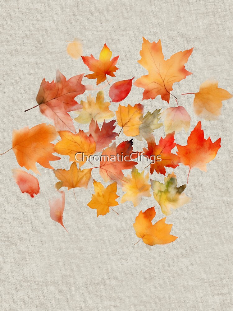 Autumn fall leaves watercolor Pattern by ChromaticClings