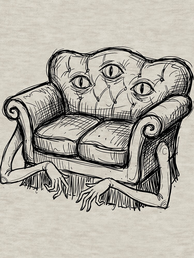 Watchful Velvet Settee - Haunted House by bapupa