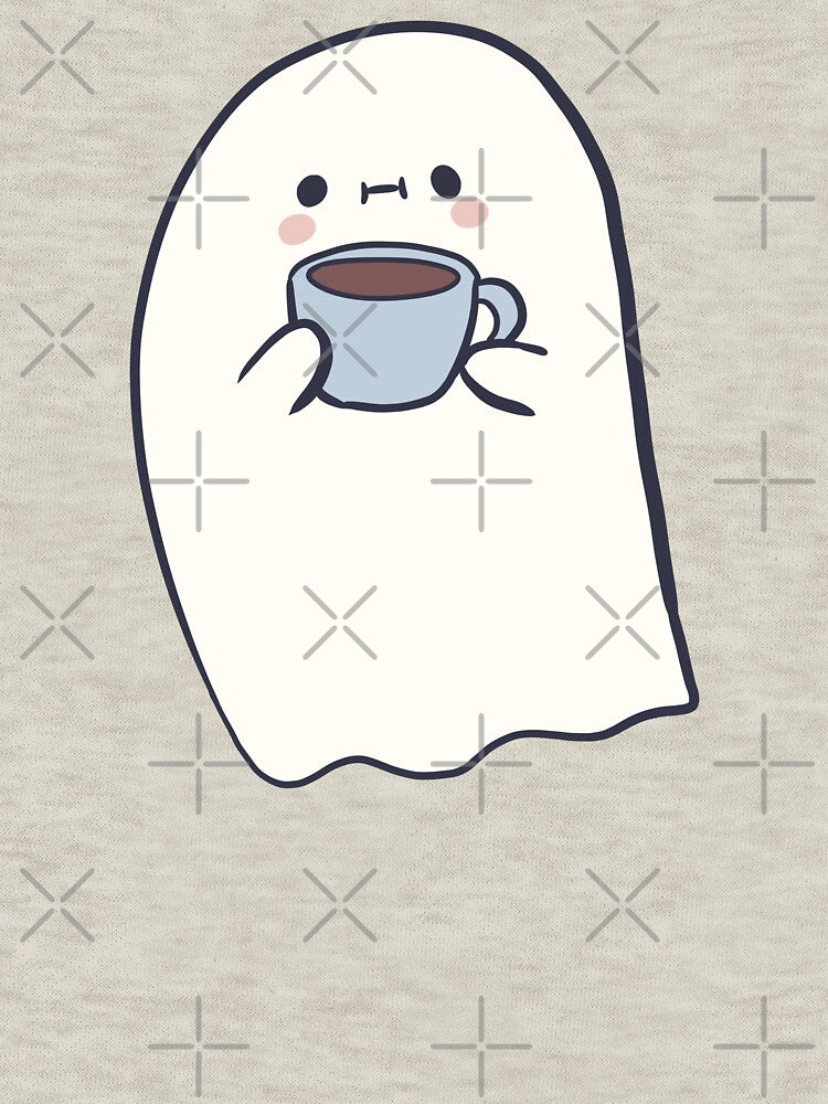 Cute ghost coffee by Mayarart