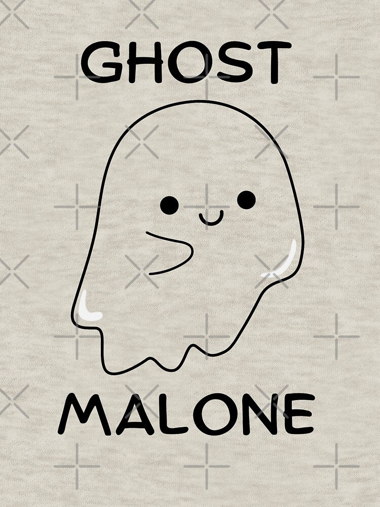 Ghost Malone. Cute White Halloween Ghost by Rebel-Design