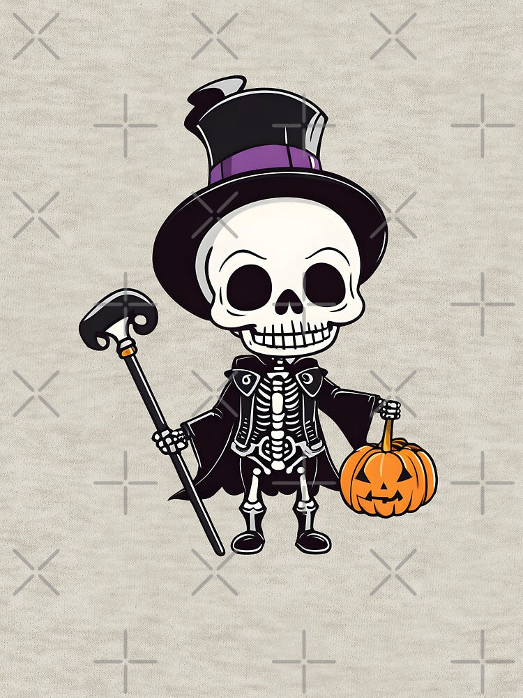 Halloween Skeleton with Jack o' Lantern by RandomJunction