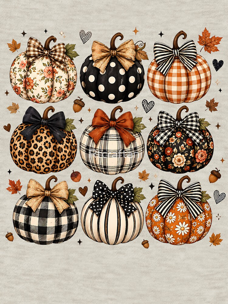 Fall Pumpkin Collection Cute Autumn Floral Plaid Leopard Pumpkins Cozy Harvest by Rtcraftani