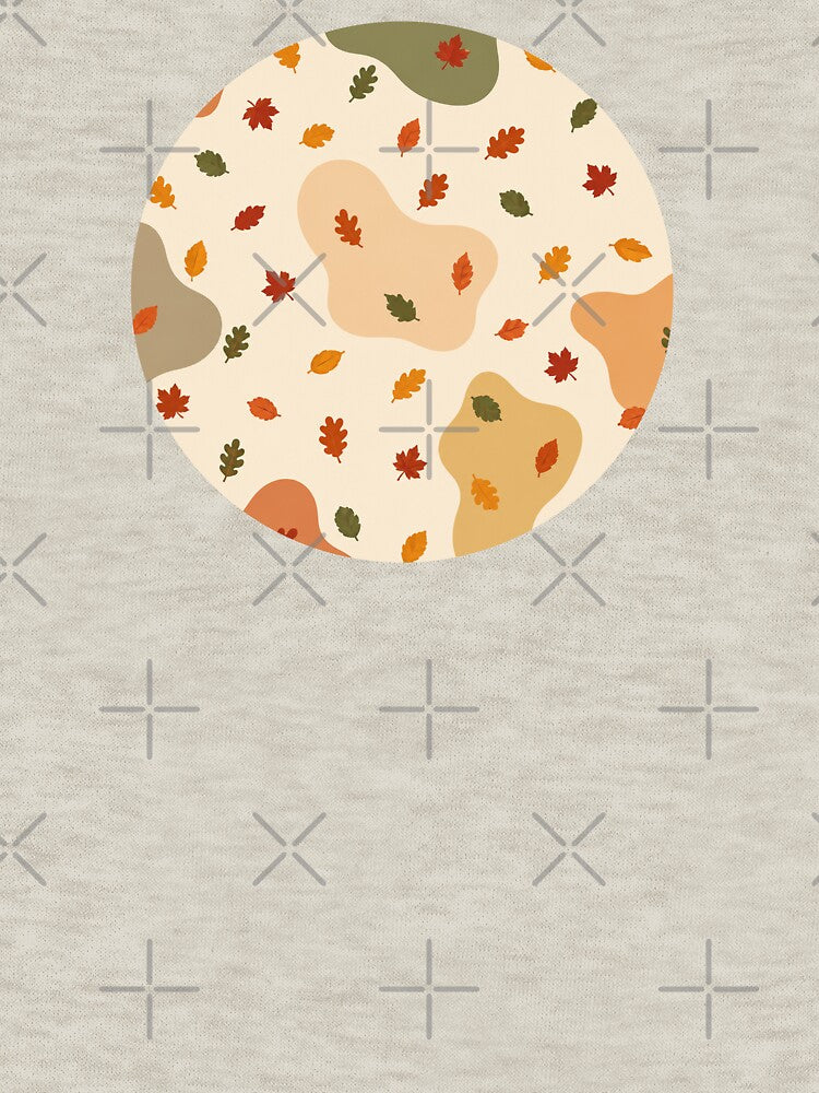 Abstract Autumn Leaves Pattern | Minimalist Fall Aesthetic Graphic | Warm Cozy Nature Design by Dimu Co.