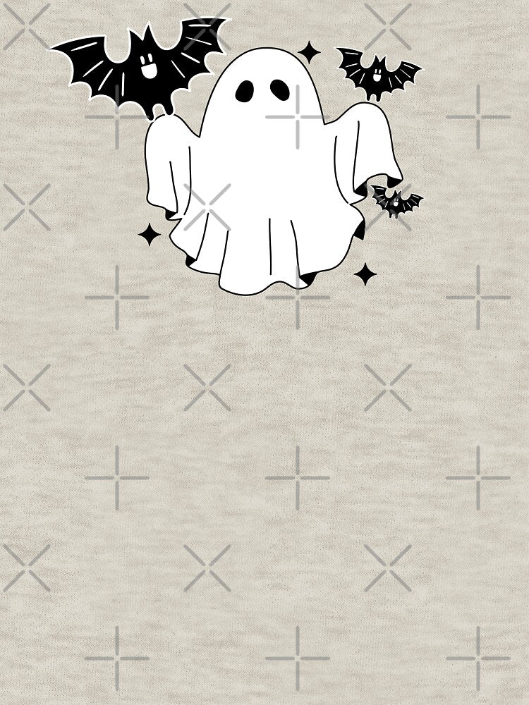 ghost and bats, halloween, pumpkin season, autumn tee, fall shirt by chipmuckdesignn
