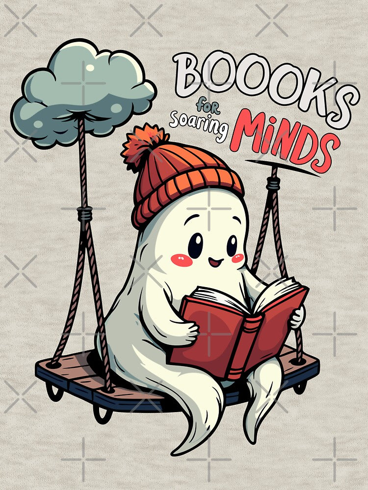 Boooks for soaring minds, reading-loving ghost by antcpjr682