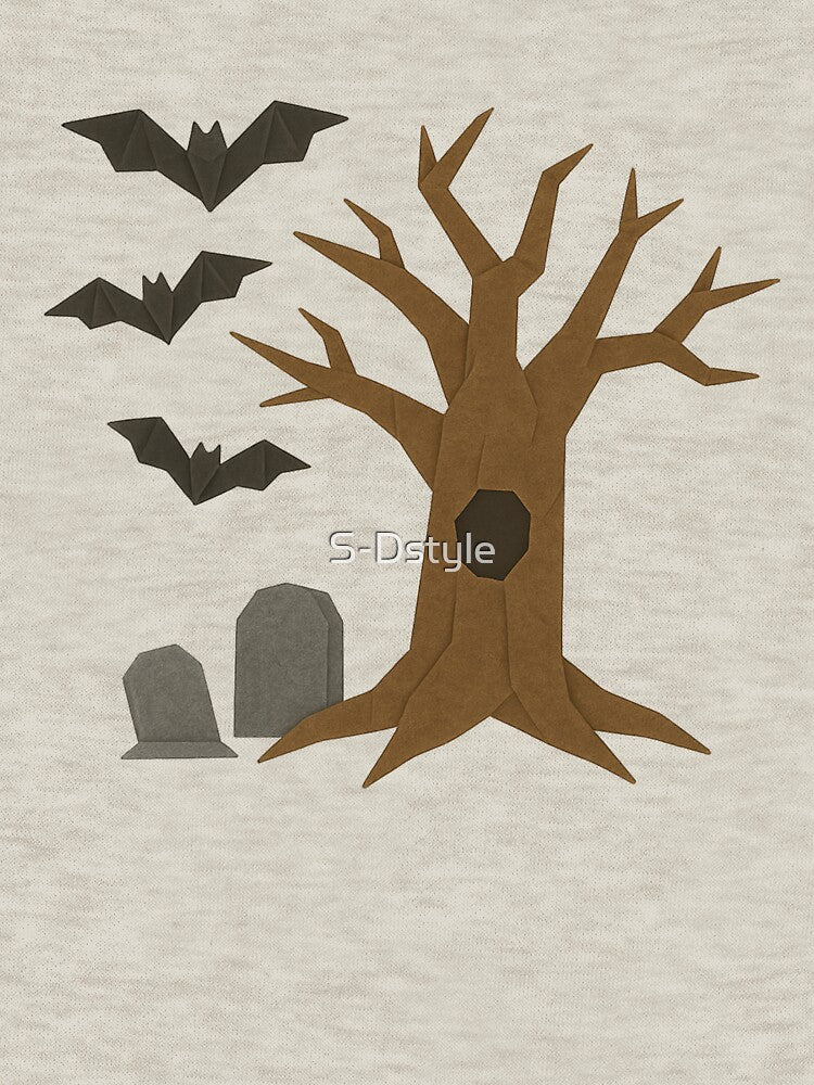 Origami Haunted Tree & Bats by S-Dstyle