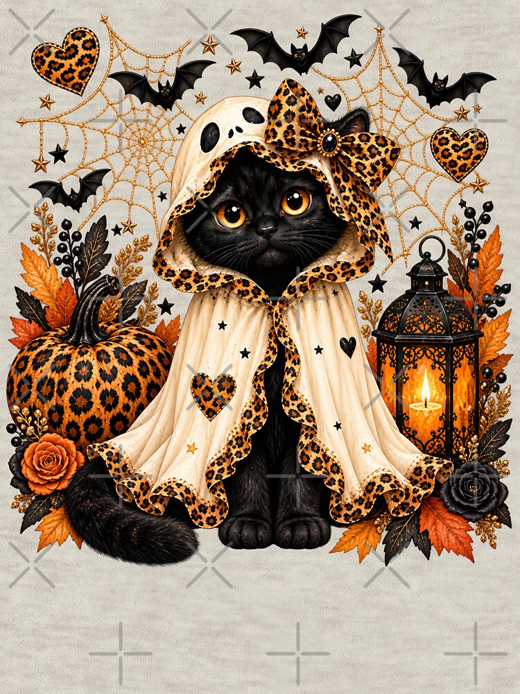 halloween cat funny halloween cat black boo by Starry Night Creative Art
