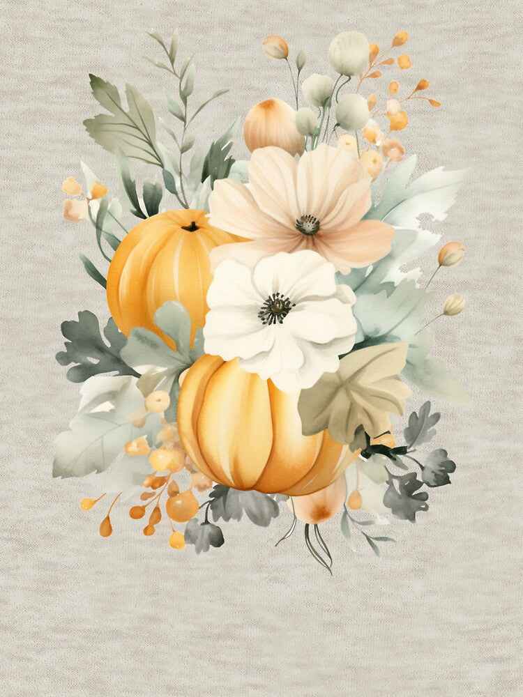 Fall flowers and pumpkins by GoatAndCamel
