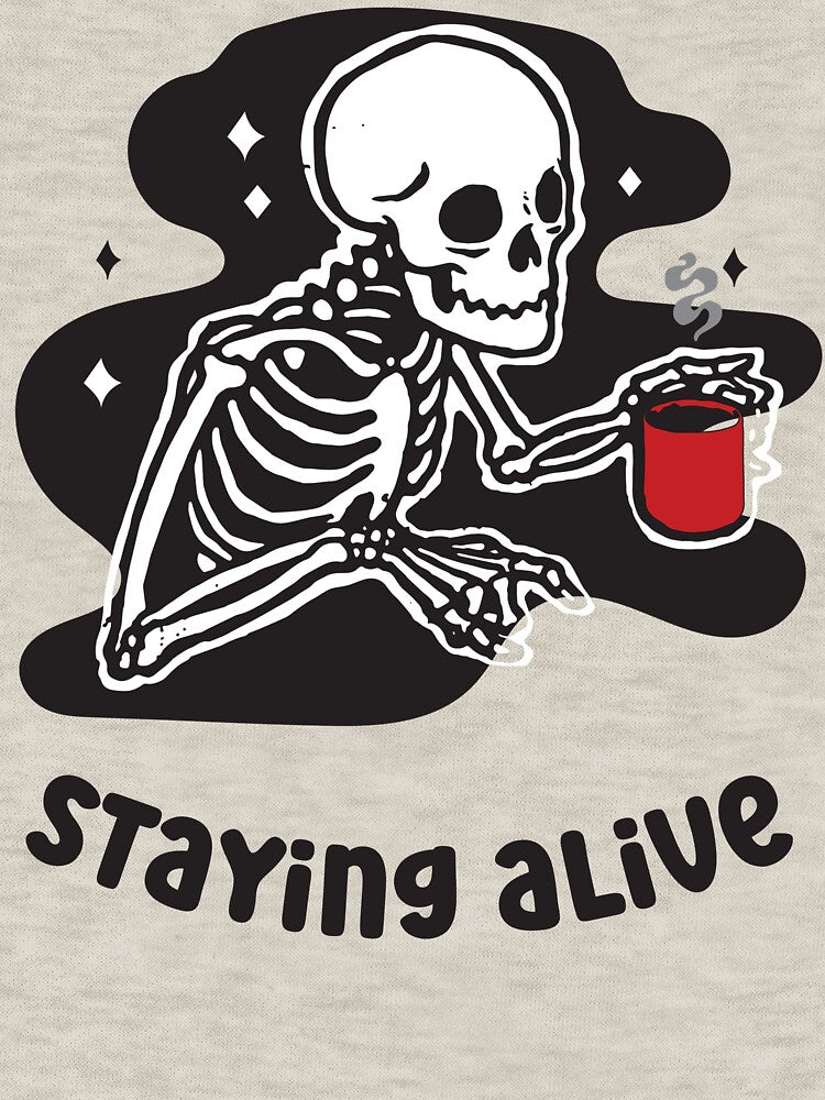 Skeleton drinking coffee by SushiAnn