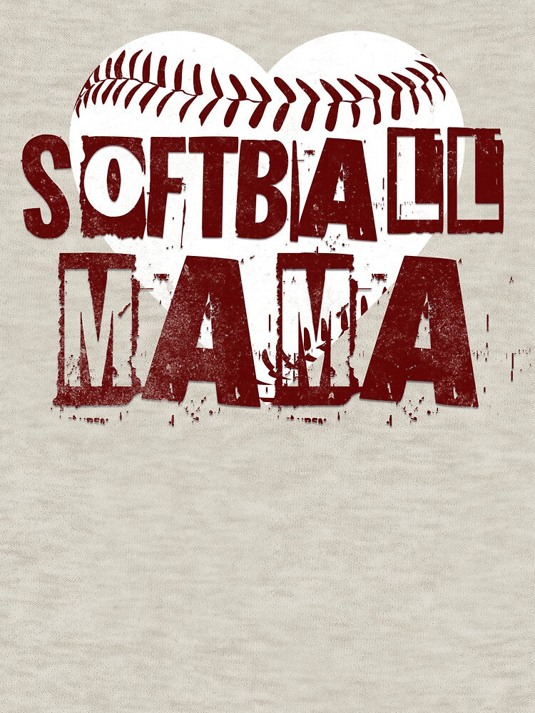 Softball Mama – Proud Softball Mom Heart Graphic by FontenelleTees