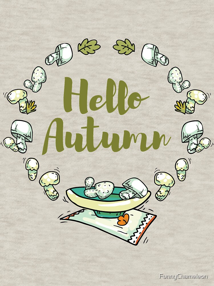 Hello Autumn - mushrooms and leaves by FunnyChameleon