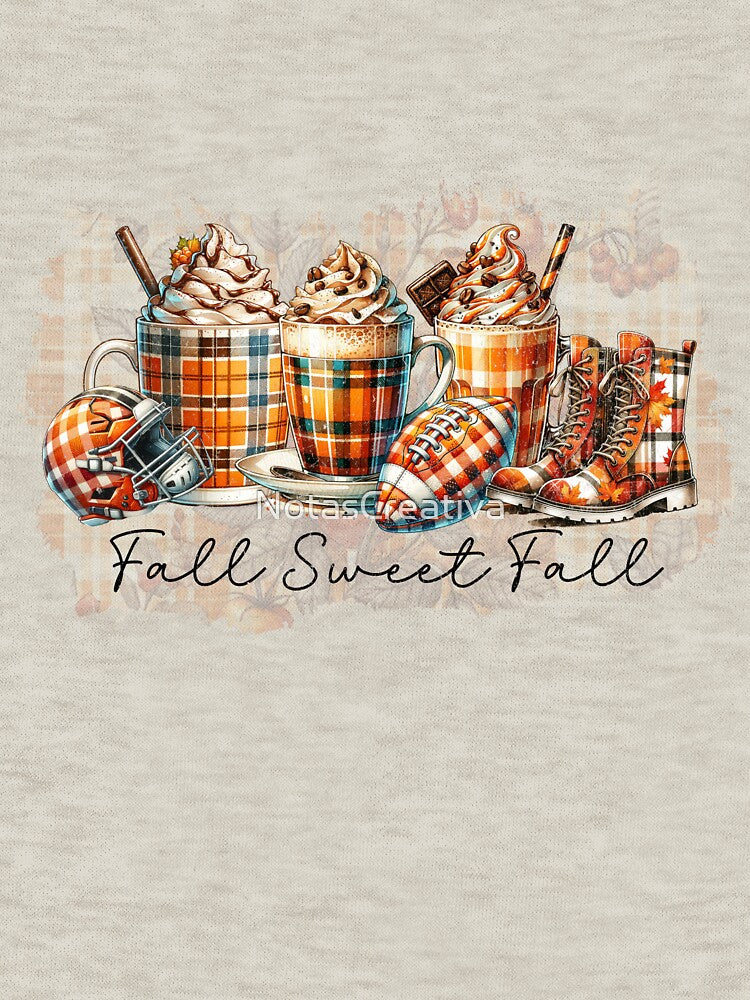 Cozy Fall Coffee Football Season Plaid Aesthetic by NotasCreativa