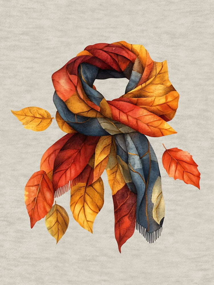 Autumn Scarf Art - Warm Autumn Knit by bapupa