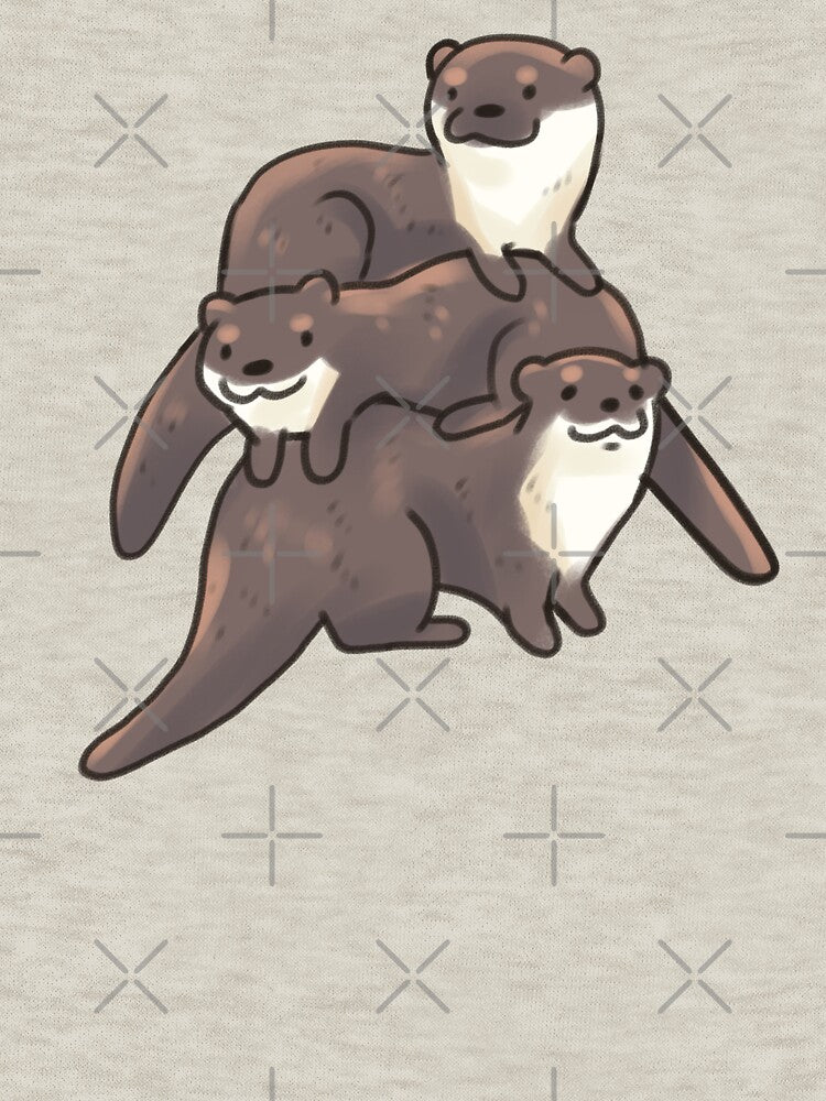Otters stack illustration by Artofmayara