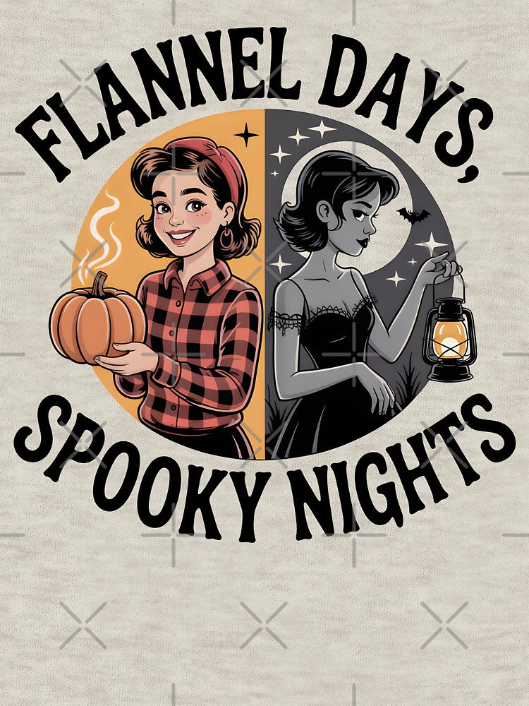 Flannel Days, Spooky Nights - Cozy & Creepy Fall Design by Jollys-ArtShop