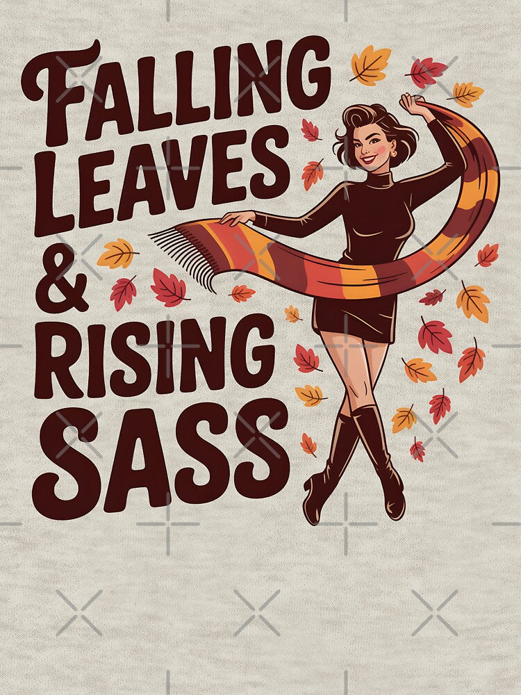Falling Leaves & Rising Sass - Playful Autumn Attitude Design by Jollys-ArtShop