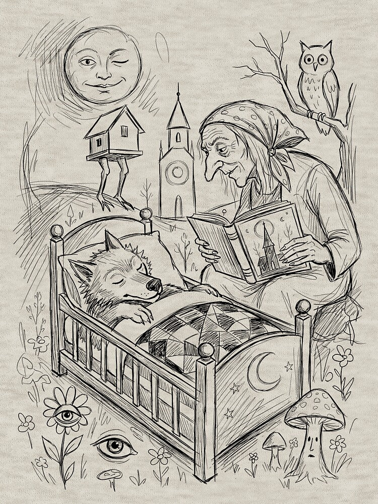 Grandmother Moon Tale - Whimsical Horror by bapupa