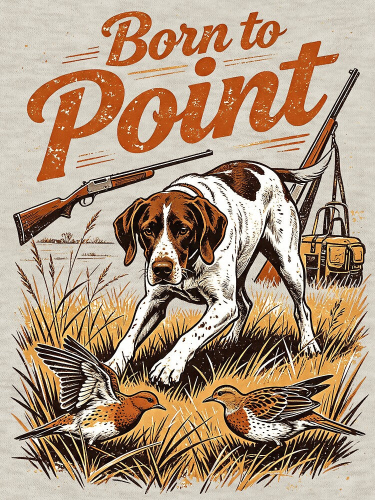 Bird Dog Hunting Shirt – Vintage Upland Hunter Dog Outdoor Design by Mahilis