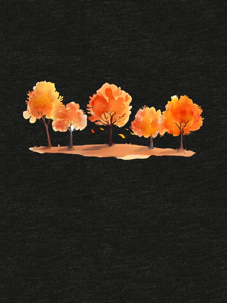 Watercolor Autumn Trees Forest Landscape by SolutionsArt