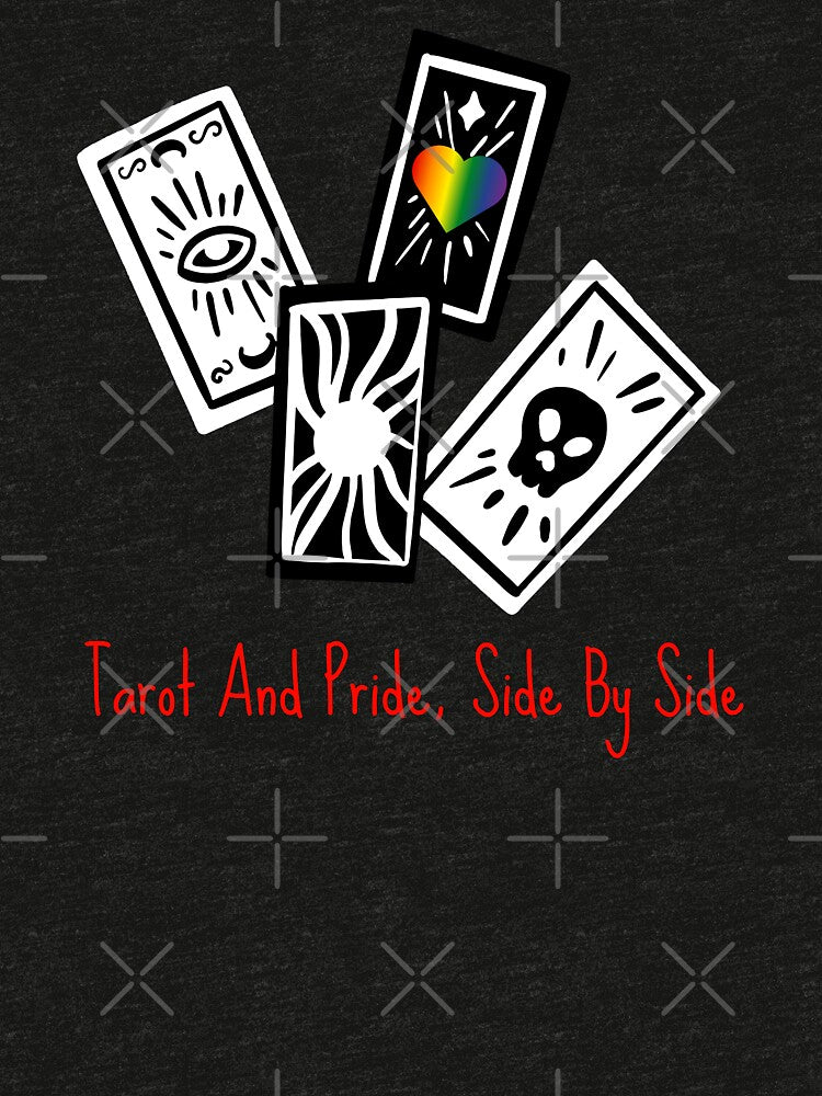 LGBTQ Tarot T-shirt, Tarot and pride side by side slogan Unisex T-shirt, LGBTQ tarot tees gift ideas, Tarot lgbtq gift idea, Tarot T-Shirt, by PrideBeProud