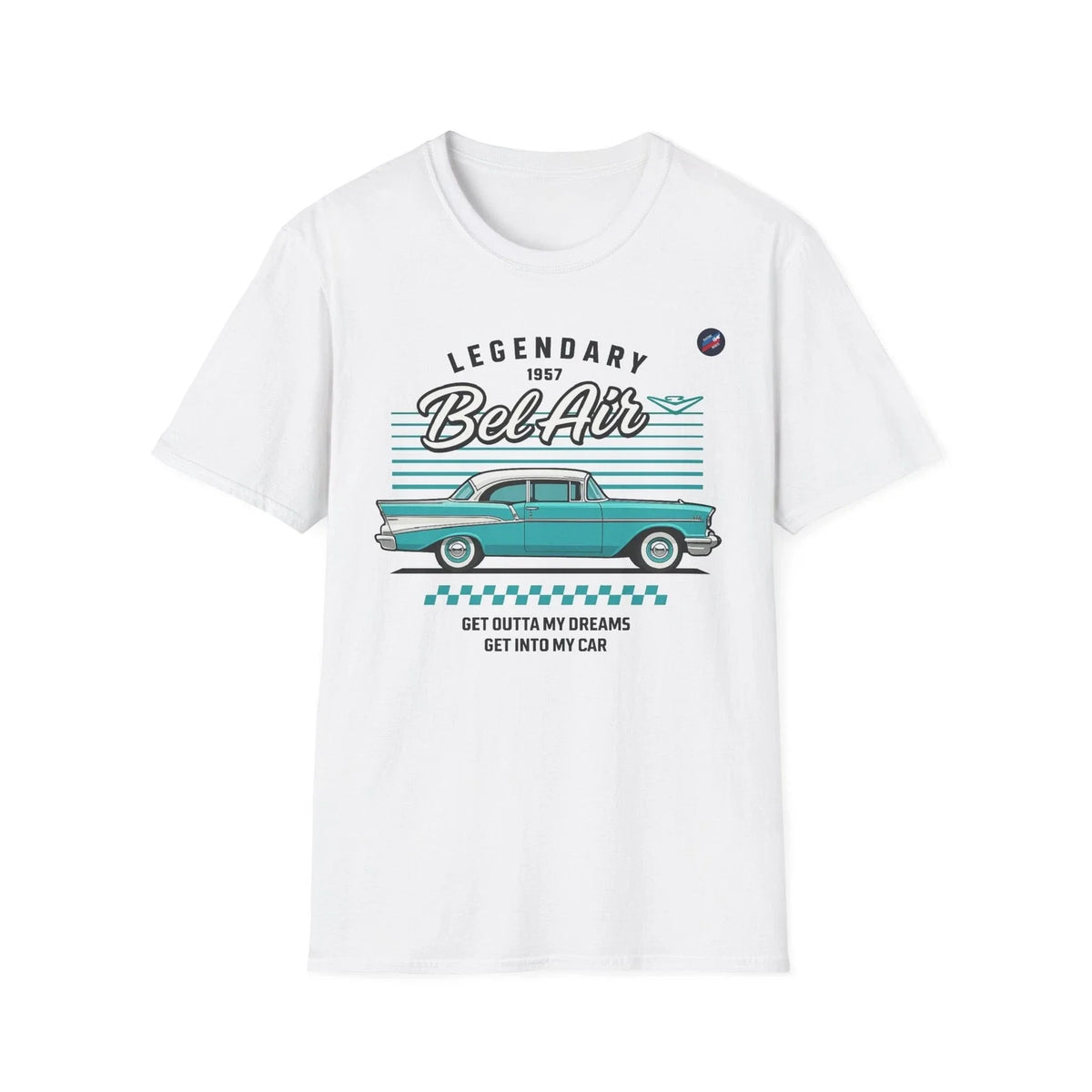 1957 Chevy Bel Air Shirt – Aqua Classic Car Tee Get in My Car Graphic Unisex