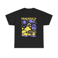Peacefully Mushrooms Graphic T Shirt Men's Heavy Cotton Tee
