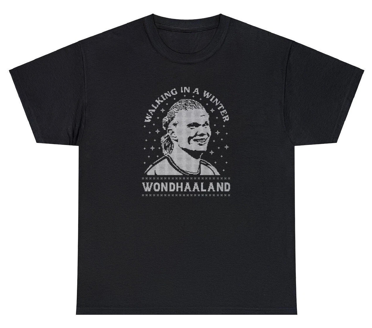 Walking In A Winter Wonder Haaland T Shirt Funny Man City Football Soccer Tee Unisex