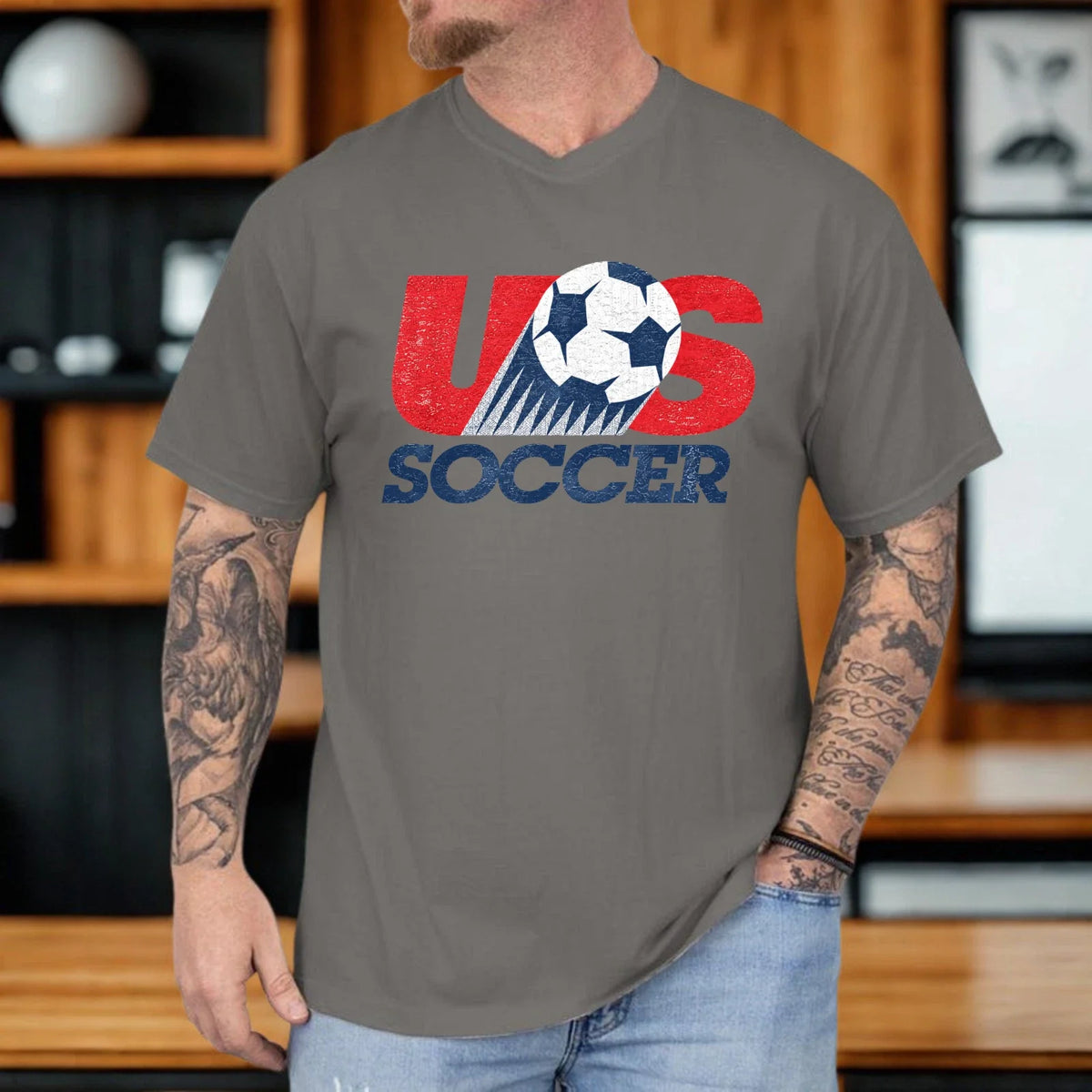 USA Soccer World Shirt, United States Football Tee, Soccer Fan Gift Unisex