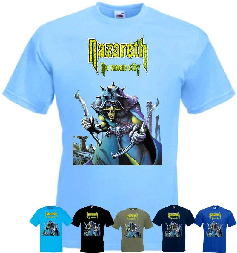 Nazareth No Mean City hard rock band blue black olive all sizes S-5XL Unisex