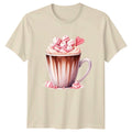 Cute Fruit Adult T-Shirt Desserts Novelty Hot Chocolate Foodie Gift