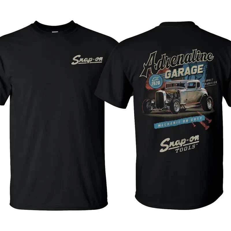 Snap-on Classic Garage - Snap-on Mechanic on Duty T-Shirt for Men - Double Sided