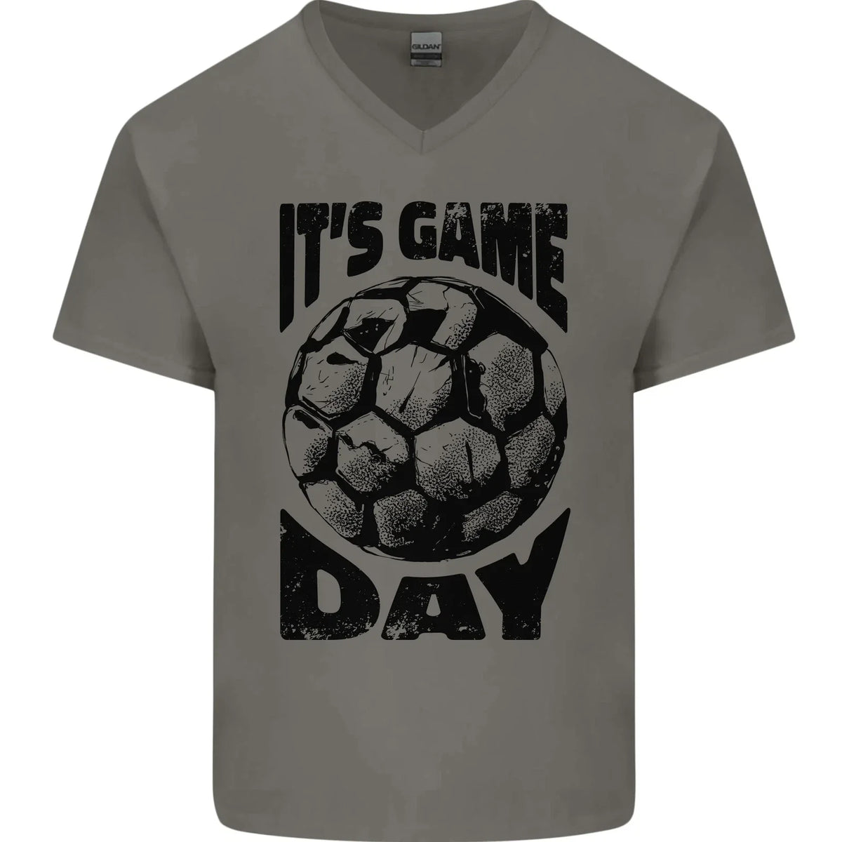 Football Its Game Day Soccer Mens V-Neck Cotton Unisex