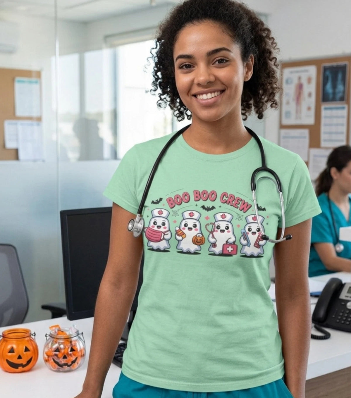 Boo Boo Crew Ghost T-Shirt | Halloween Ghosts nurse Tee | Bella and Canva