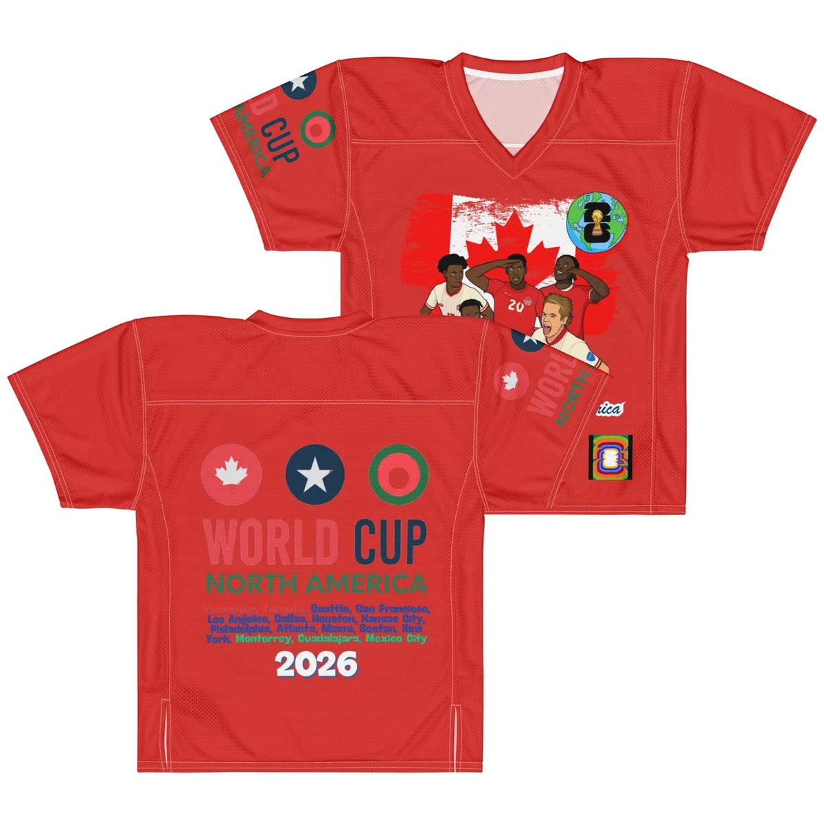 World cup Soccer 2026 Canada Unisex American football jersey Canada Unisex