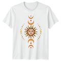 Celestial Sun Moon Stars Graphic Unisex Tee Mystical Design Top Apparel