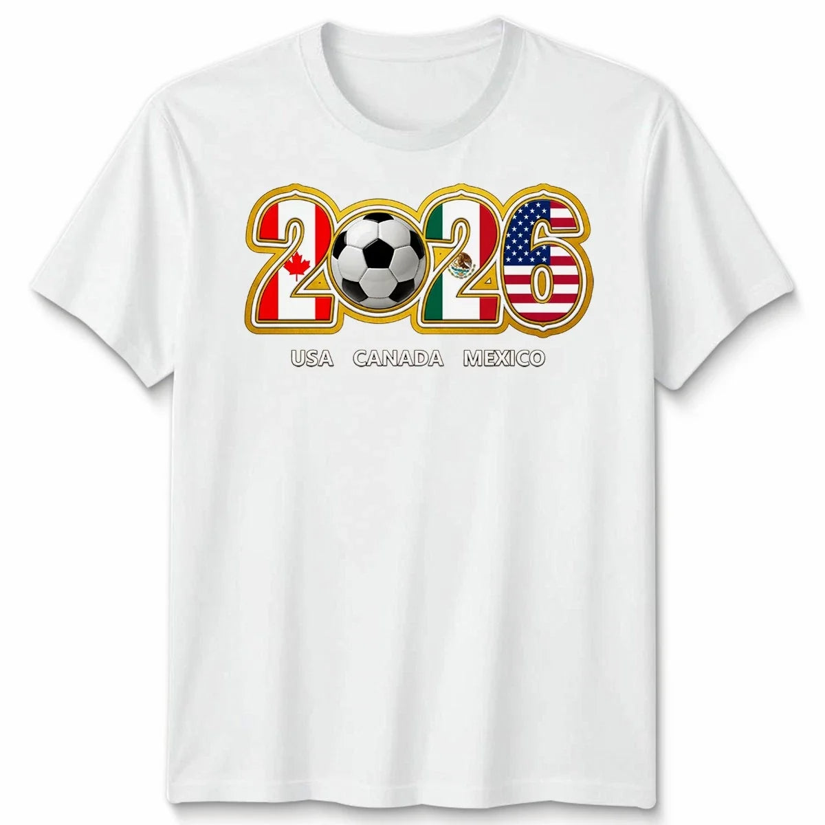 USA Canada Mexico England Unisex Football T Shirt Soccer Fan Graphic Tee Unisex