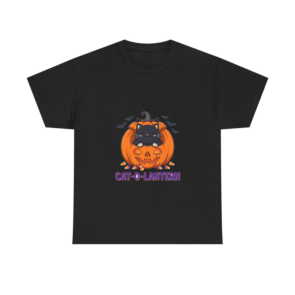 CAT-O-LANTERN Halloween Black Cat Pumpkin T-Shirt
