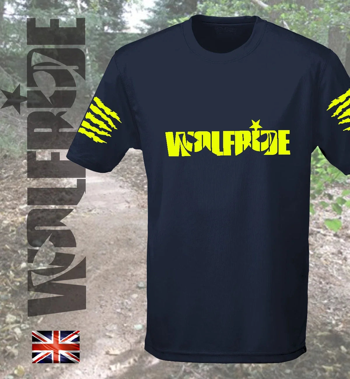Short sleeve wicking Wolfride , mountain bike, tee MTB, loose fitting Unisex