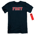 FDNY Slim Fit New York Fire Dept Logo Navy Blue Tee Unisex