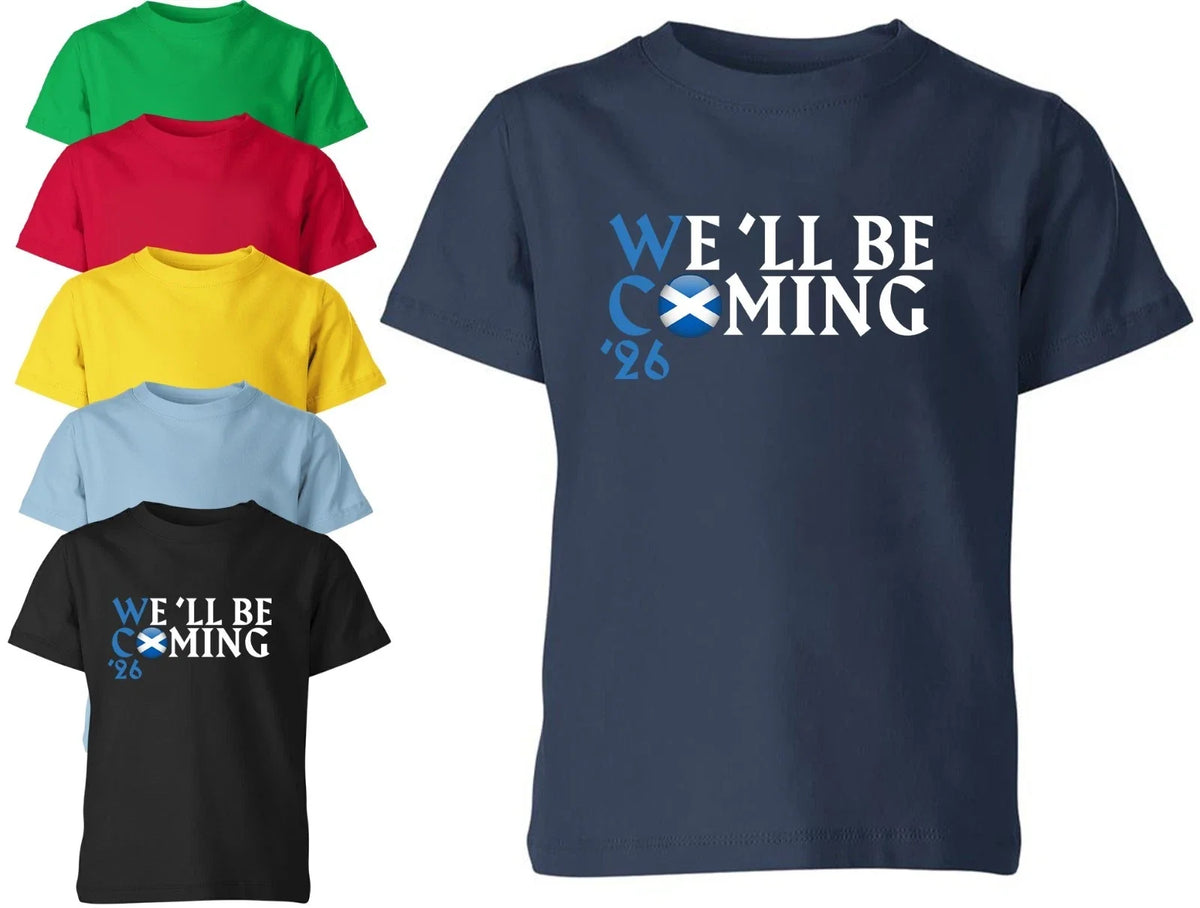 Scotland Football We'll Be Coming 2026 World Cup Unisex Kids Soccer Top Unisex