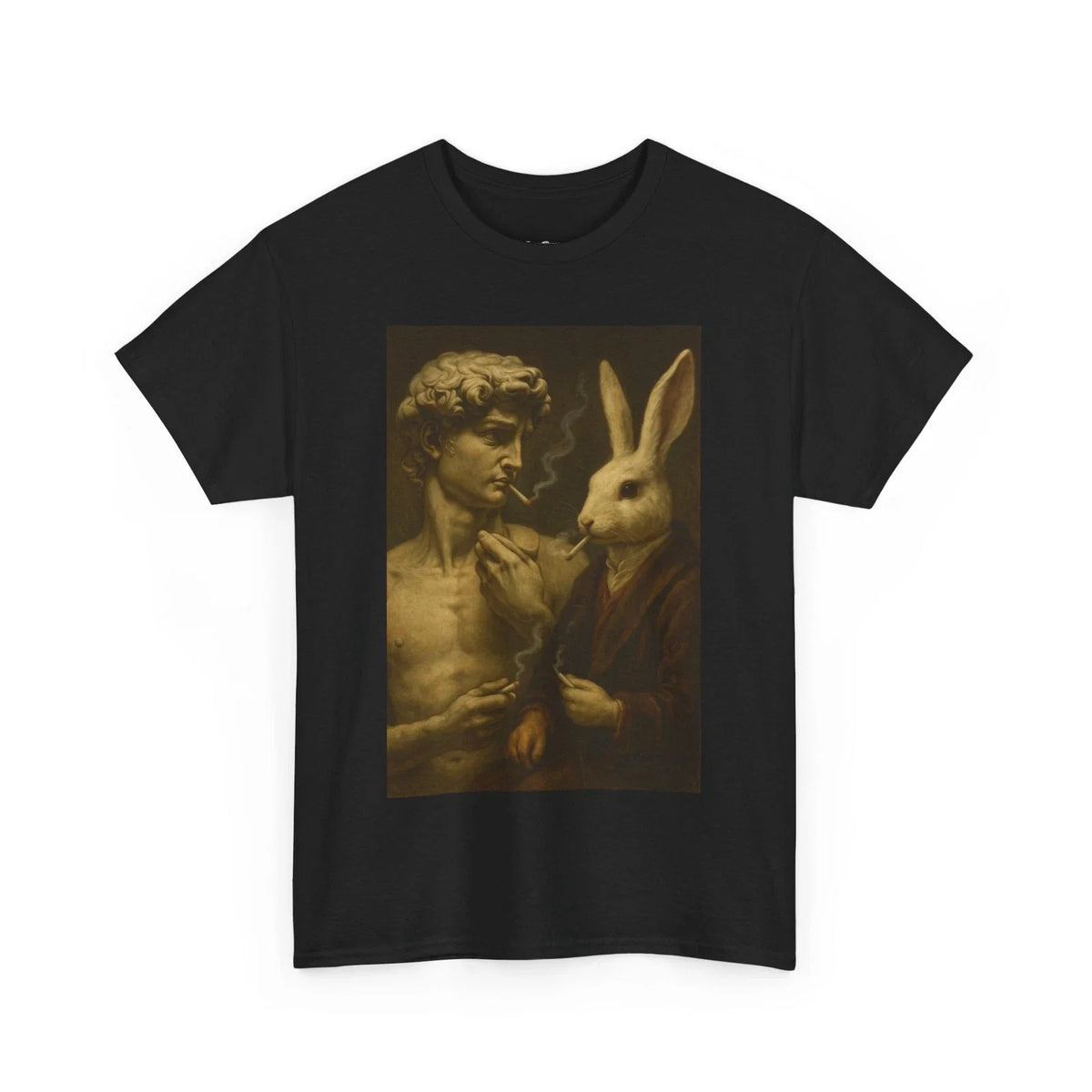 Vintage Michelangelo David Weed Easter Bunny Unisex Tee Shirt, , Stoner Unisex