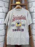 2002 The Simpsons Springfield Soccer Vintage Gray Size L /US DUTIES PAID Unisex