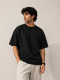 Unisex Heavyweight T Shirt 260 GSM Drop Shoulder Cotton Blend Premium Plain Tee Unisex